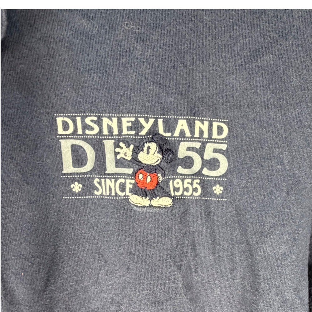 Disneyland Resort DL 55 Mickey Mouse Hoodie Long Sleeve‎ Navy Blue Size M